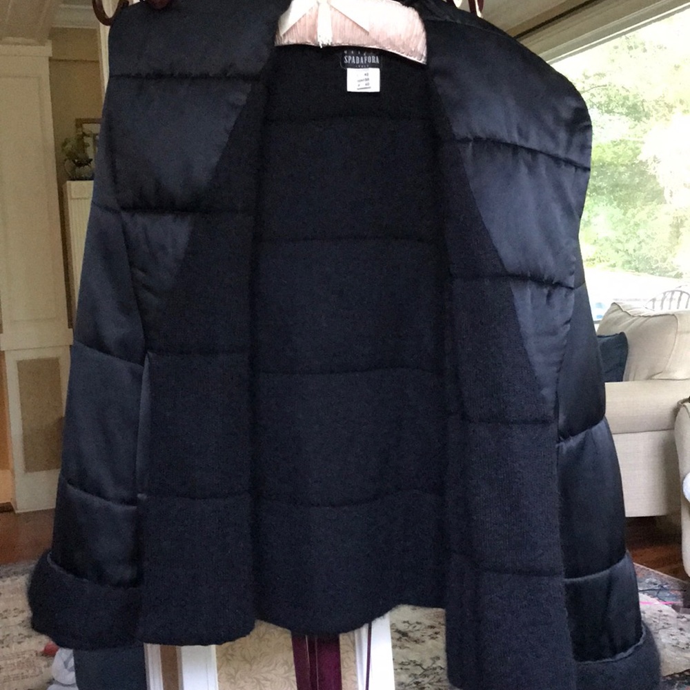 Evening jacket in mohair, wool and nylon.